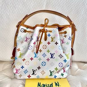 Limited edition white multicolor LV Petit Noe
